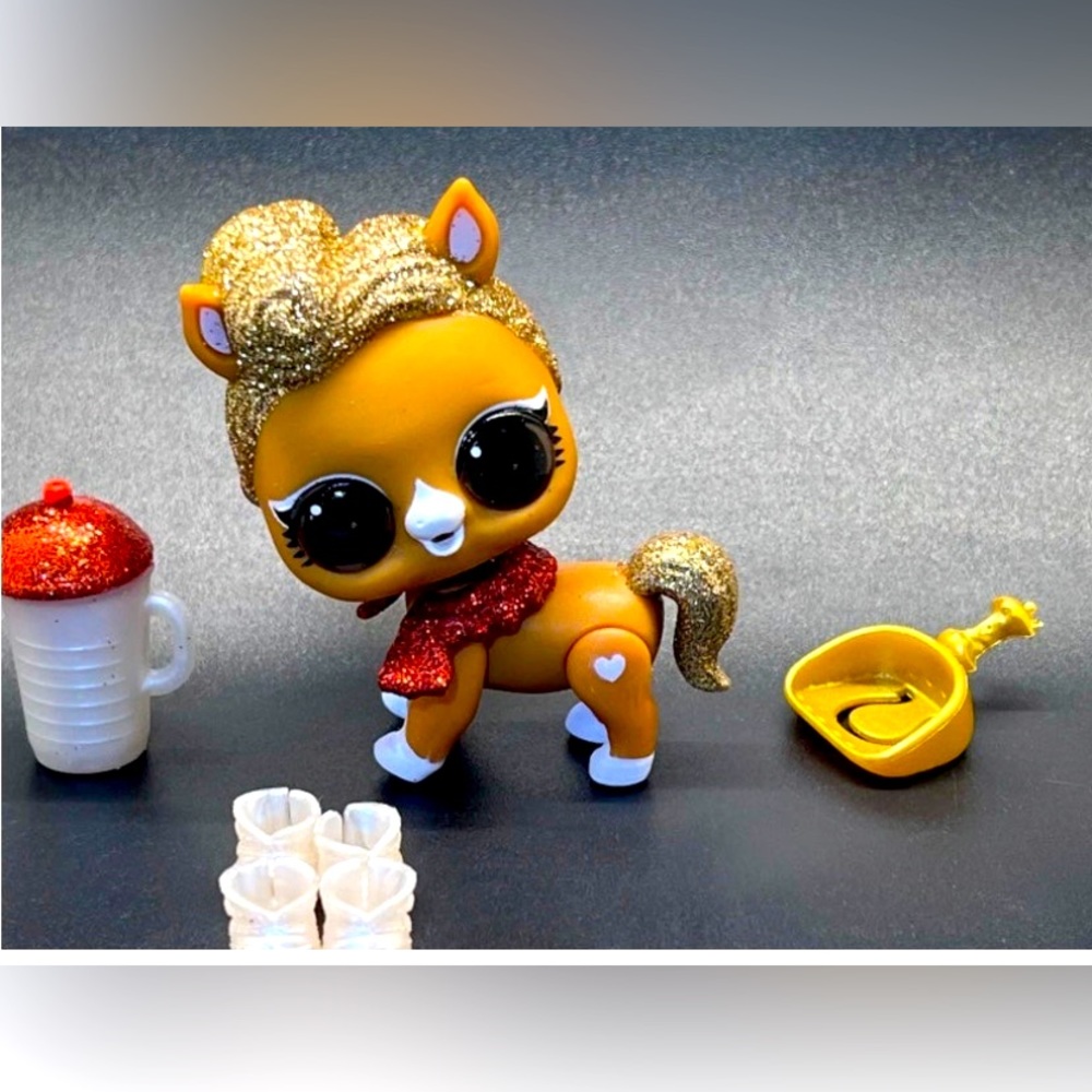 LOL Surprise Doll Pets Series 4 GLITTER THE QUEEN’S PONY The Pony Rare Pet Horse
